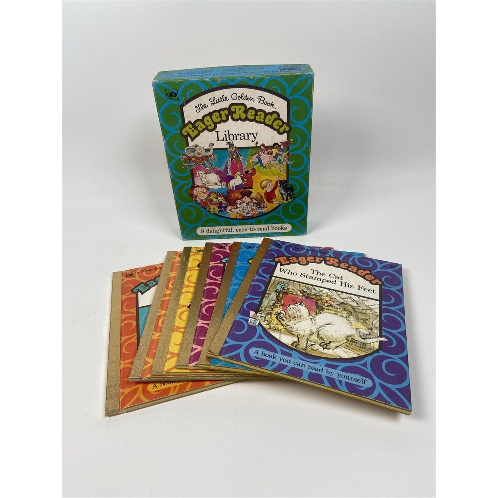 Vintage The Little Golden Book Eager Reader Library Set Of 6 1970's